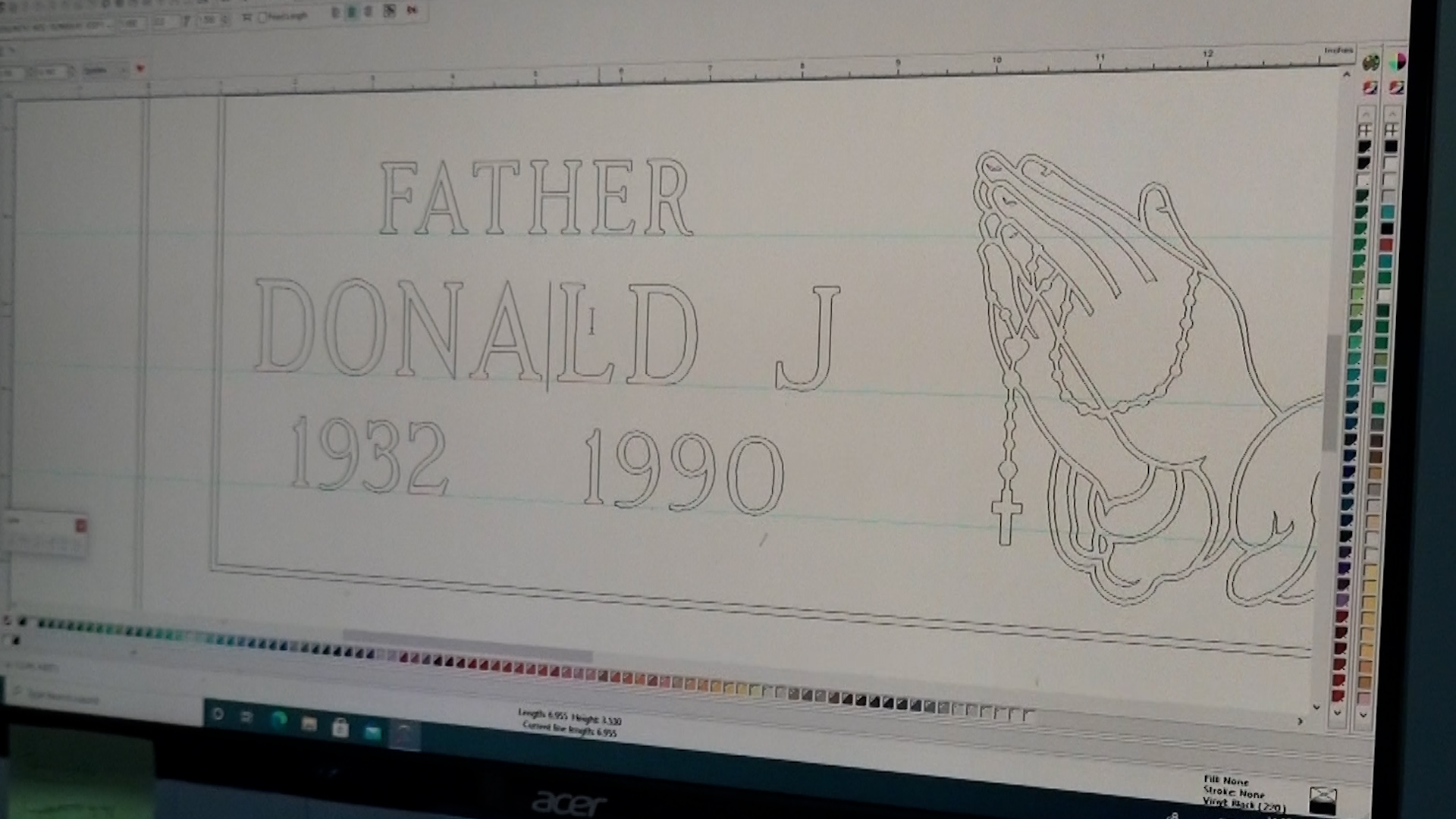 creating the graphic