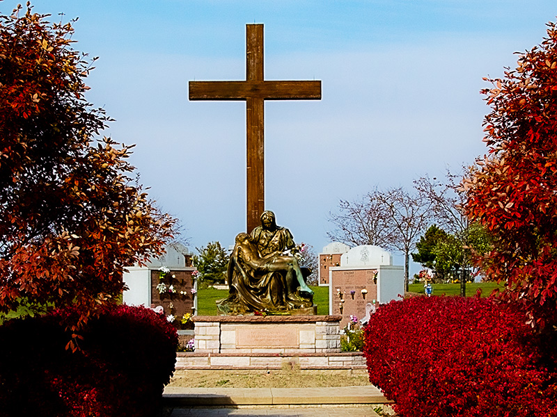 Pieta Feature at All Souls Cemetery