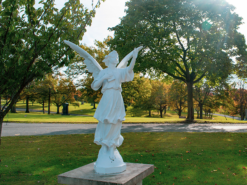 Angel Statue at Calvary Cemetery Cleveland