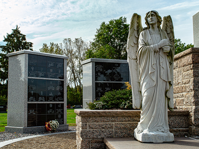Angel and Columbarium at Calvary Lorain