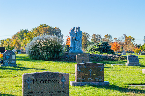 Holy Family Statue at Holy Cross Cemetery