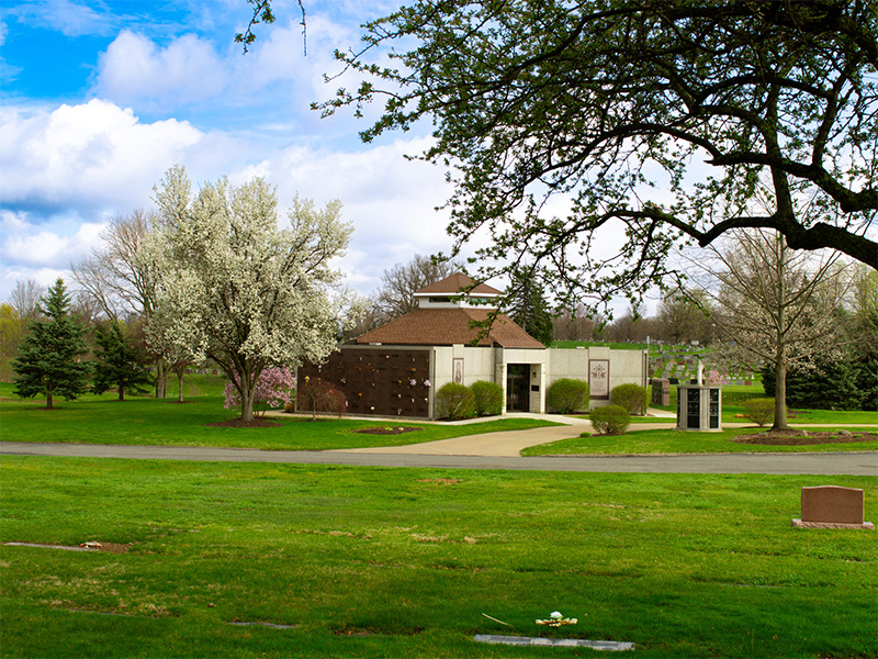 Sacred Heart Mausoleum alternate view at Holy Cross Akron